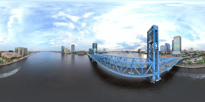 Aerial 360 VR footage of Jacksonville Florida 2026