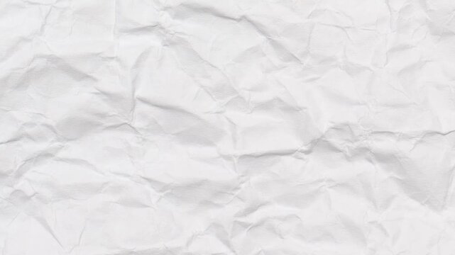 Blank sheet of white paper unwrinkled. grunge crumpled white paper texture. wrinkled paper motion