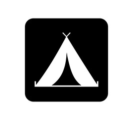 Fototapeta premium テント・キャンプを示すシンプルなアイコン