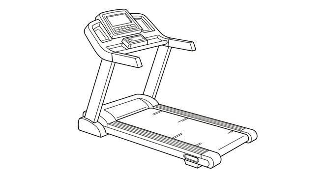 Treadmill for home gym exercise.