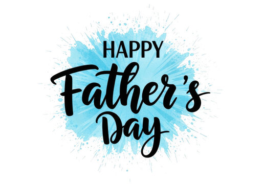 Happy Father's Day greeting card design with colorful text and decorative elements