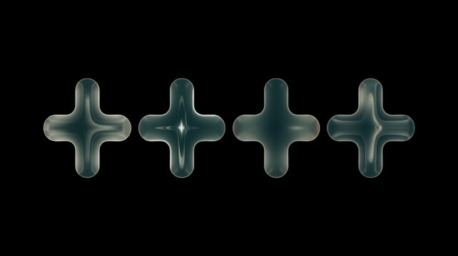 Abstract water drops on black background forming puzzle piece shapes, symbol of connection, teamwork, strategy and success