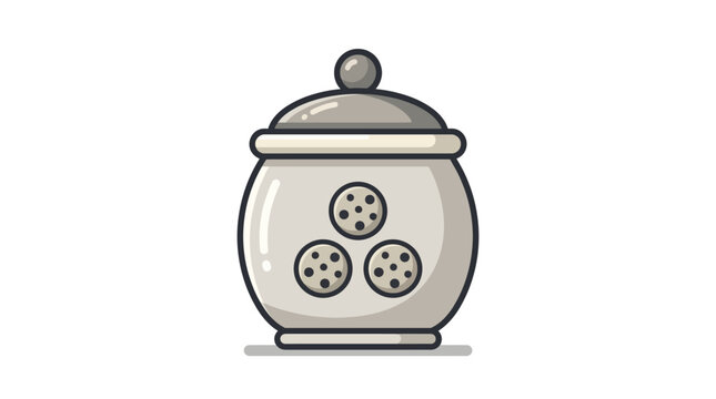 Jar with buttons inside it closed.