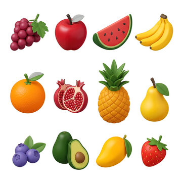 Variety of Fresh Fruit Types 1.