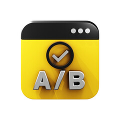 3d icon marketing a/b testing © prayoga work