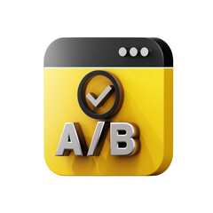 3d icon marketing a/b testing © prayoga work
