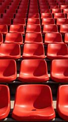 Obraz premium Front View Repeating Pattern of Stadium Seating