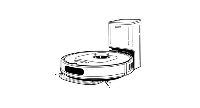 Autonomous robot vacuum cleaner with charging dock.