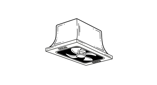 Industrial ceiling mounted exhaust fan unit.