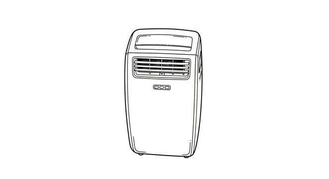 Portable air conditioning unit illustration.
