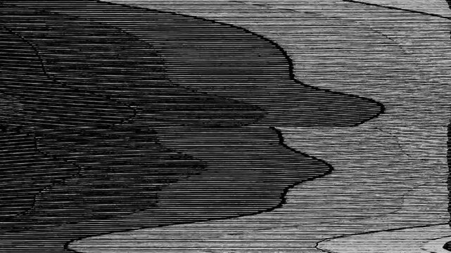 TV screen or display with heavy distortions and glitch effects animation