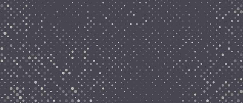 Halftone Hexagonal Pattern Vector Abstract Geometric Technology Background. Retro Colored Half Tone Hexagons Texture. Minimal Style Dynamic Tech.Wallpaper. Eps10