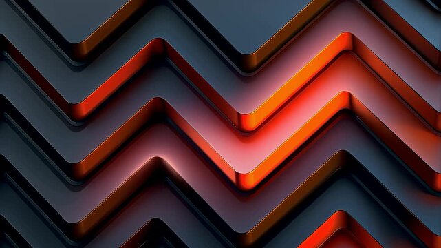Abstract red black chevron layers geometric background motion video