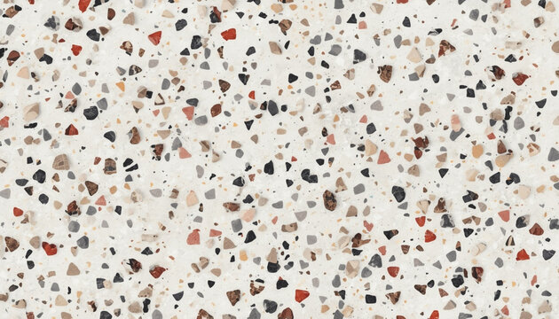 Terrazzo Floor Colorful Stone Chips White Cement Modern Texture Banner