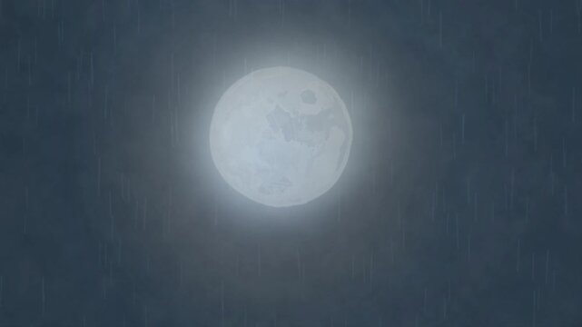 雨の月夜