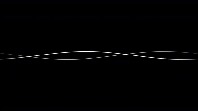 White Wavy Lines Crossing on Transparent Background, Looping Animation