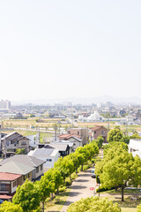 Obraz premium 展望台から見た播磨の町並み
