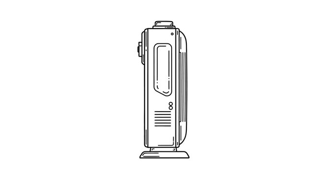 Portable electric shaver with compact design.
