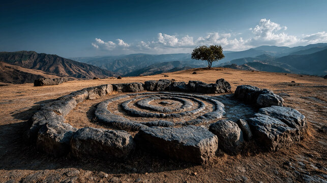 Ancient enchanted relics buried under sacred hills radiate mystical power forgotten magic and ritual knowledge capable of awakening lost abilities in seekers worldwide