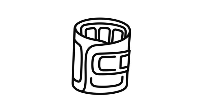 Wrist Brace Icon: Medical Support, Injury Protection, Rehabilitation Aid, Orthopedic Device