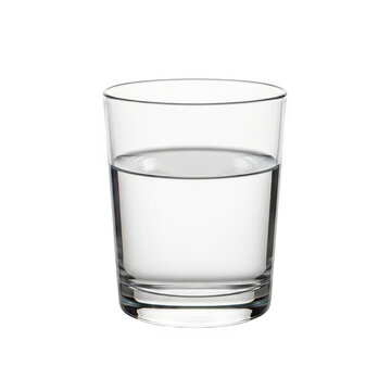 Clear glass of fresh water isolated on transparent background
