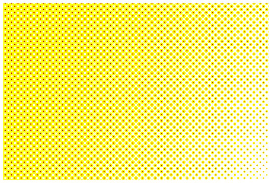 Halftone yellow dot pattern background gradient effect pop art style