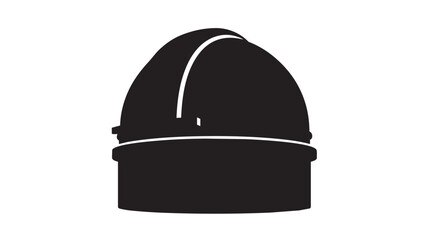 Black silhouette icon of an astronomical observatory dome © rockbd