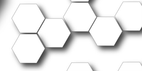 Fototapeta premium Abstract White Hexagonal Background. Luxury White Pattern. Vector Illustration. 3D Futuristic abstract honeycomb mosaic white background. Abstract hexagon technology design background.