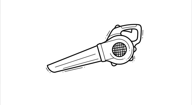 Handheld Electric Leaf Blower Illustration.