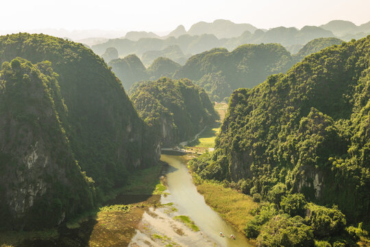 scenery of the viewpoint at Mua Cave in Ninh Bing, Vietnam