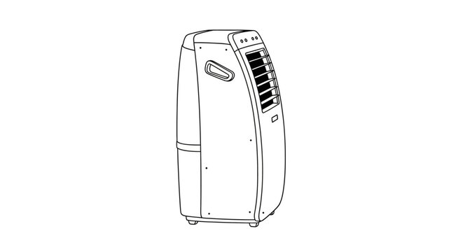 Modern portable air conditioning unit design.