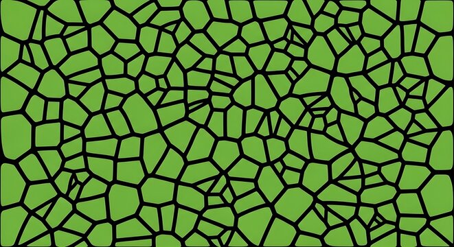 Abstract green voronoi pattern background