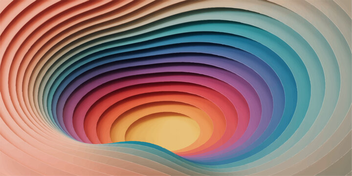 Abstract Colorful Rainbow Swirl Vortex Background with Vibrant Spiral Light Curves Dynamic Motion Energy and Artistic Gradient Texture Design Wallpaper Illustration Pattern