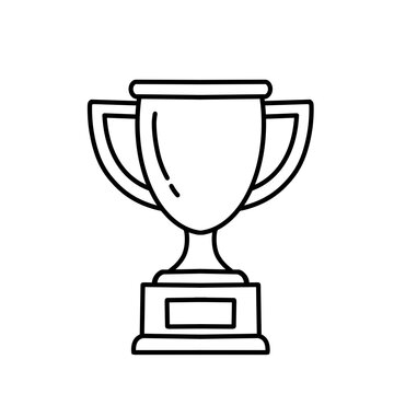 Soccer football world cup line art icon set with stadium trophy and floral pattern vector