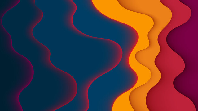 Abstract pattern waves colorful vector background design