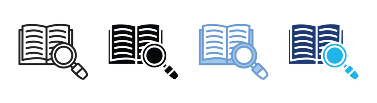 Search icon set multiple style collection