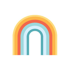 Fototapeta premium Colorful rainbow arch vector illustration