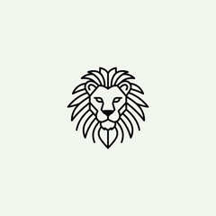 Fototapeta premium Lion head logo template vector illustration design
