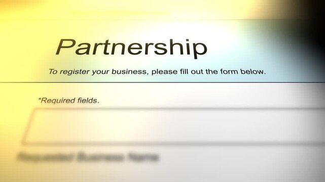 Cinematic Camera Slides Across a Business Document - Partnership