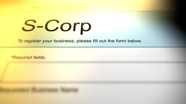 Cinematic Camera Slides Across a Business Document - S-Corp Registration