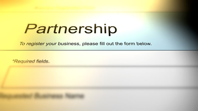 Cinematic Camera Slides Across a Business Document - Partnership