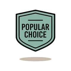 popular choice product label promotion badge icon vector