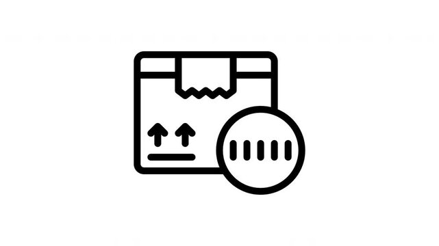 barcode minimalist stroke animation