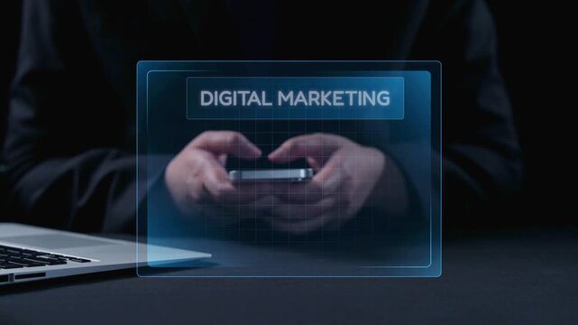 Digital marketing strategy broken down into categories: web, SEO, content, social media, and advertise. Digital tools enhance online marketing success across digital platforms. Elide