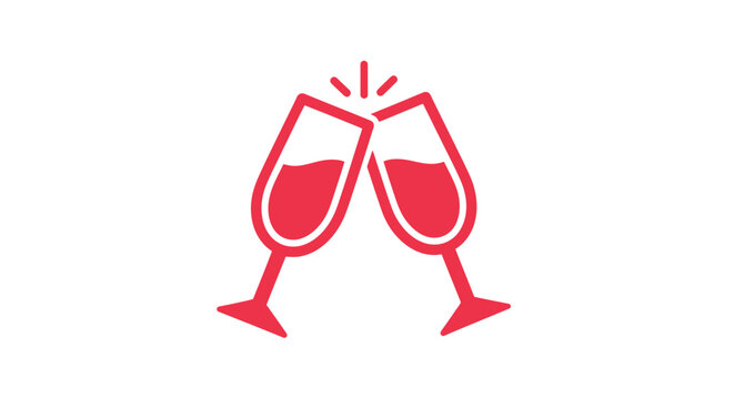 Two Glasses of Red Wine Cheers.
