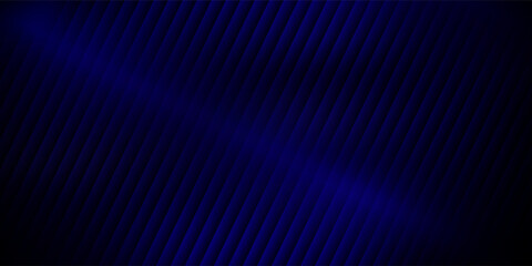 Obraz premium Abstract dark background featuring a repetitive pattern of thin diagonal lines and stripes in deep navy blue with a vibrant diagonal light streak glow.