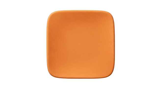 Orange square shape with rounded corners icon isolated on transparent background