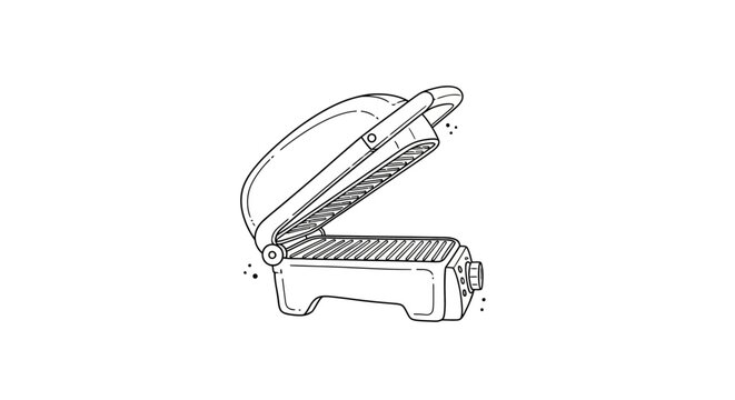 Vintage manual pasta maker machine illustration.