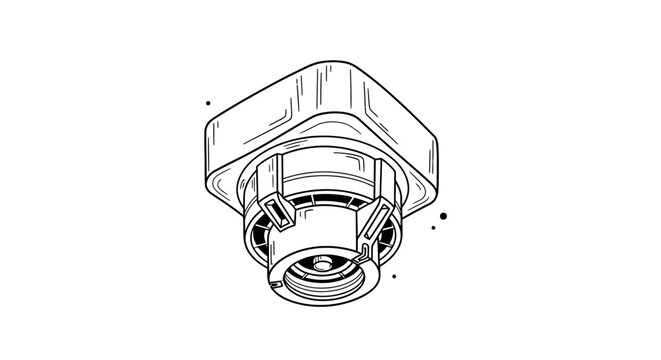 Industrial ceiling mounted fire sprinkler head unit.