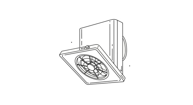 Industrial ceiling mounted exhaust fan unit.